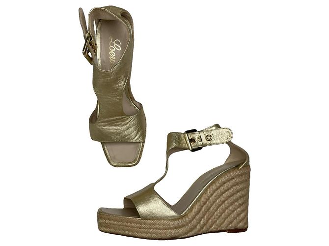 Loewe Talon en Cuir Doré