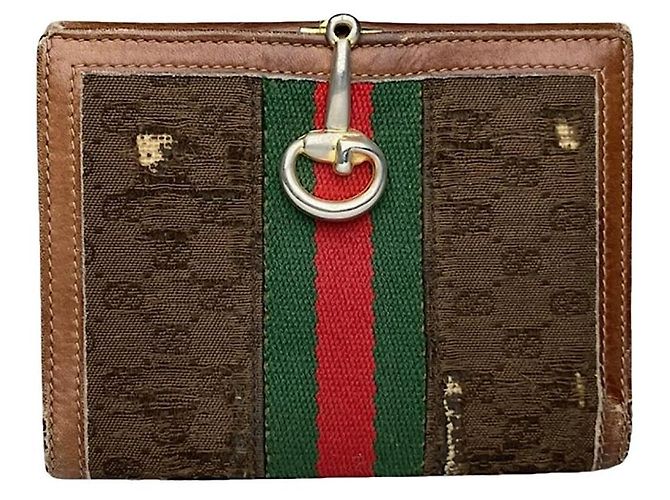 Bolsa de couro marrom Gucci Horsebit 1955