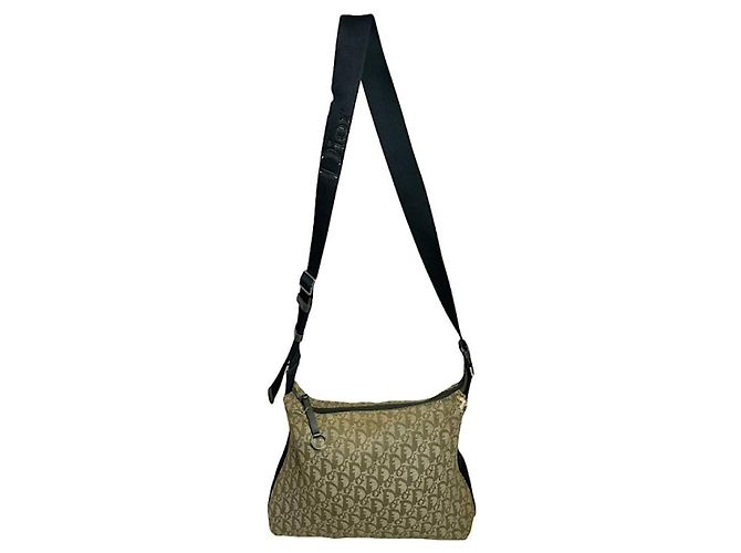 Bolsa de mão de algodão marrom Dior Bowling