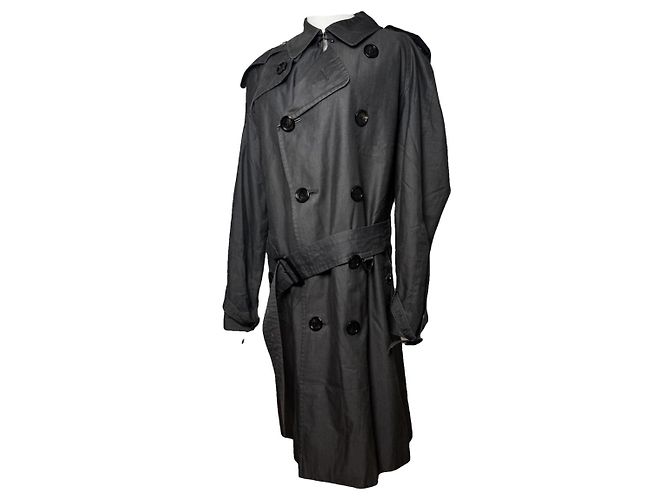 Burberry Sandringham Anthrazit Baumwoll-Trenchcoat Anthrazitgrau