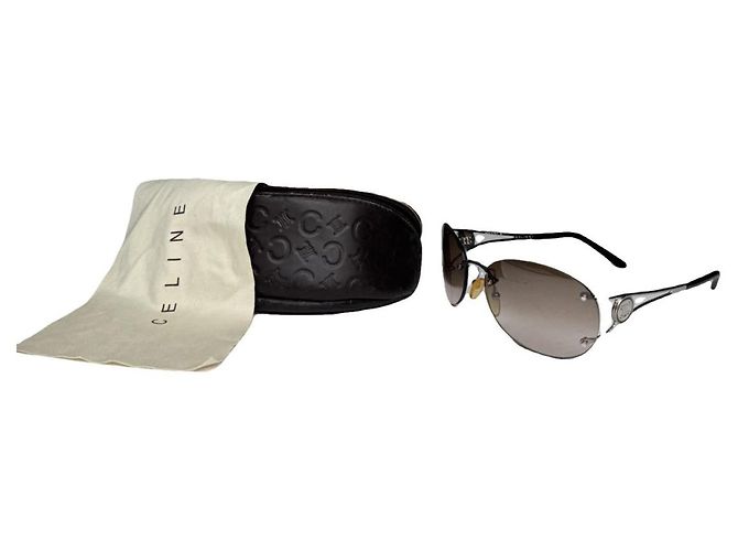 Céline Celine Brown Metal Sunglasses