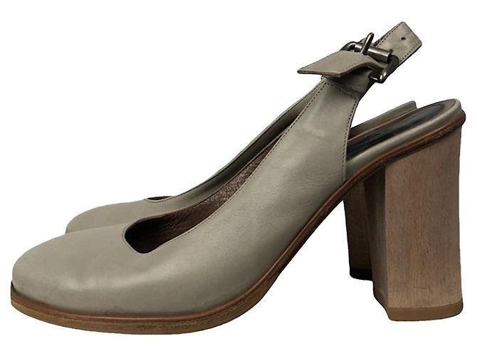 Marni Grey Leather Heel