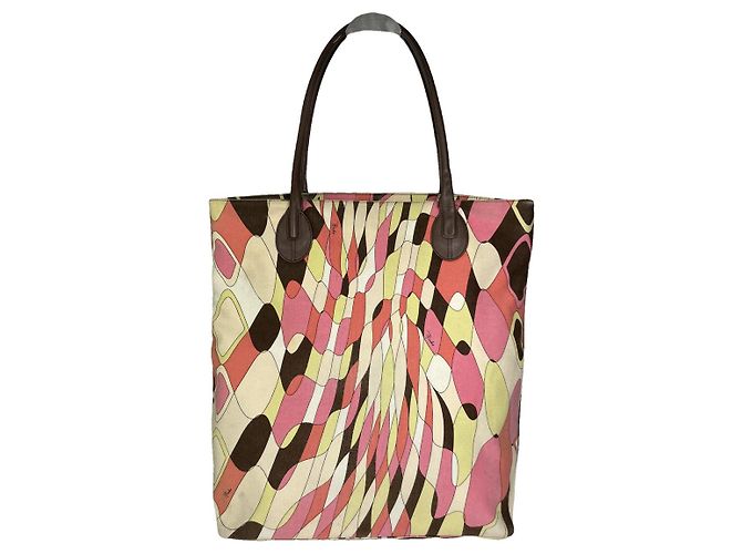 Sac à main en coton multicolore Emilio Pucci
