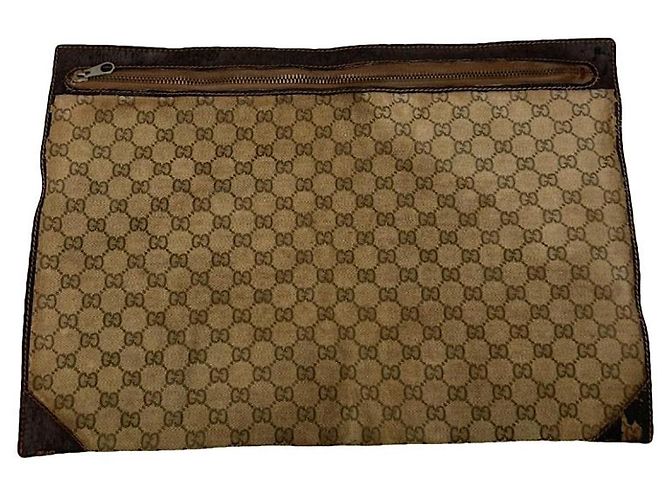 Clutch in cotone beige Gucci Dionysus