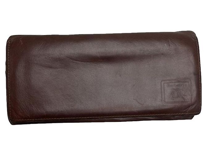 Portafoglio in pelle marrone Burberry