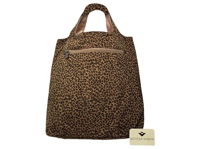 Bottega Veneta Maxi Cabat 30 Borsa in cotone marrone