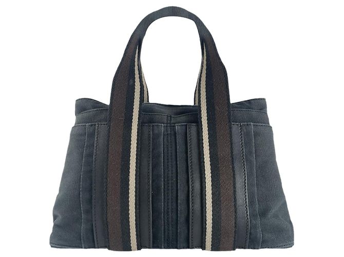 Hermès Troca schwarze Lederhandtasche