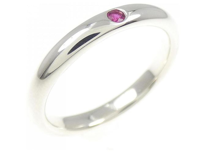 Tiffany & Co Anel de prata 925 Tiffany com rubi