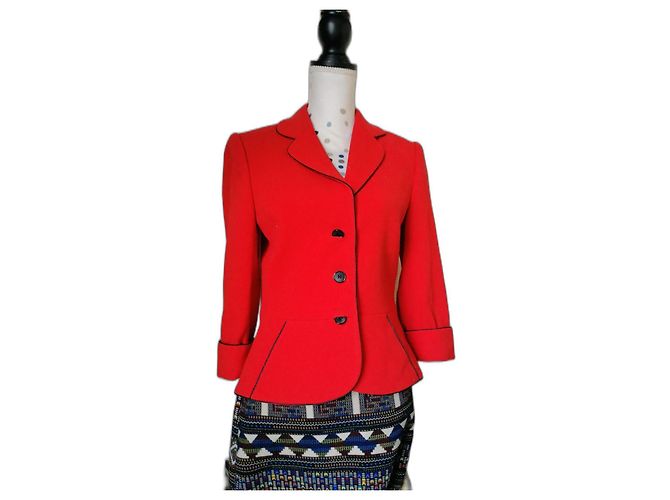 Autre Marque Red jacket with black trim