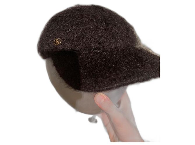 Marmont Gucci cap in mohair and wool Black