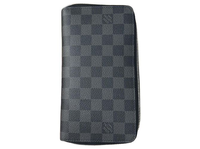 Louis Vuitton wallet black and blue leather