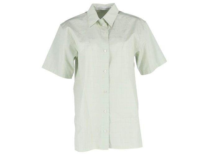 Camisa de cuadros Victoria Beckham en algodón verde