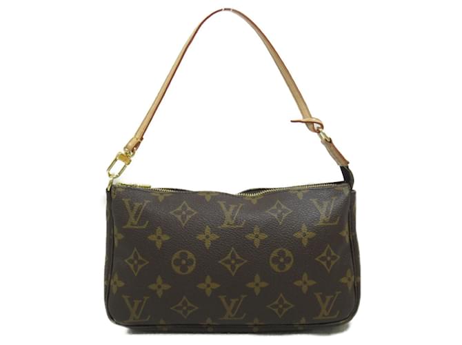 Clutch Monogram Pochette Accessoire da Louis Vuitton Marrom Lona  ref.2035499