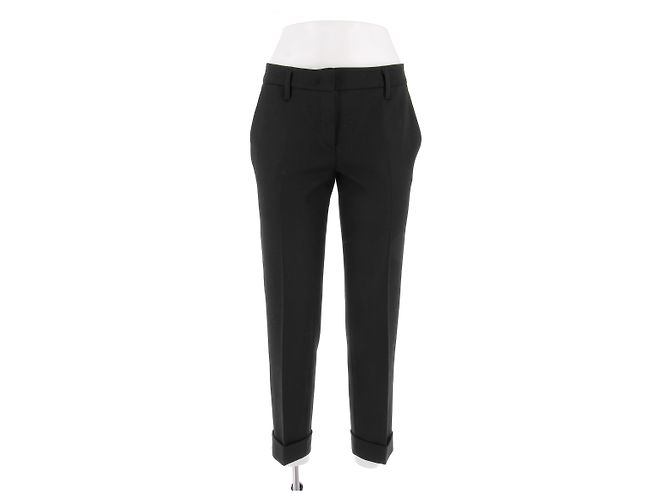 Pantalones PRADA T.IT 38 Lana Negro