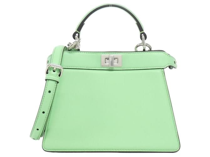 Fendi Peekaboo I See You Petite Handbag Light green Leather  ref.2035880