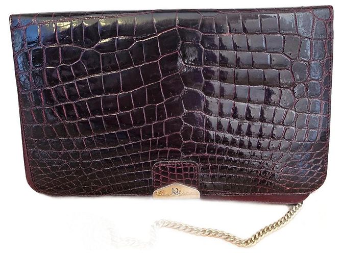 Dior Krokodiltasche Bordeaux Rot