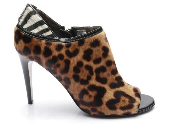 Just Cavalli Stiefeletten aus Leder Braun