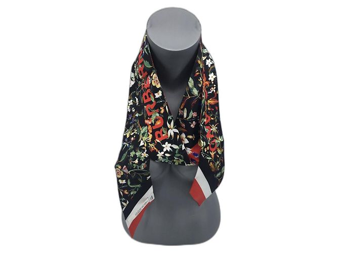 Bufanda de seda Twilly Burberry estampado floral Multicolor
