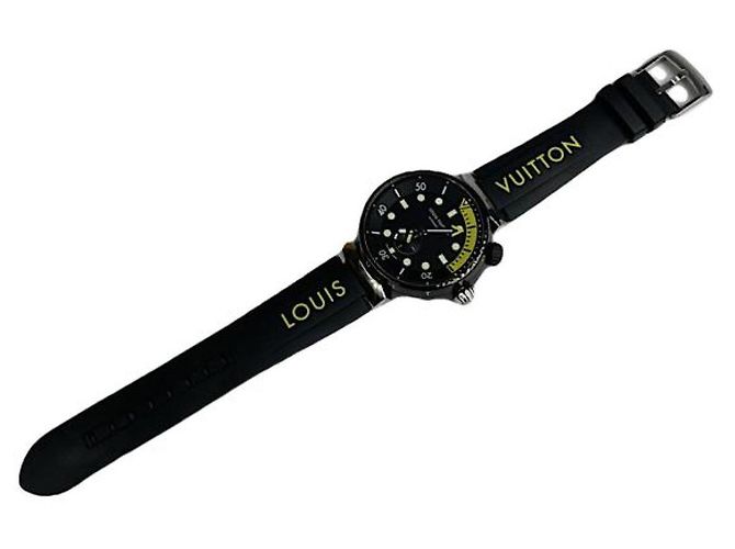 Relógio Louis Vuitton Tambour em aço preto
