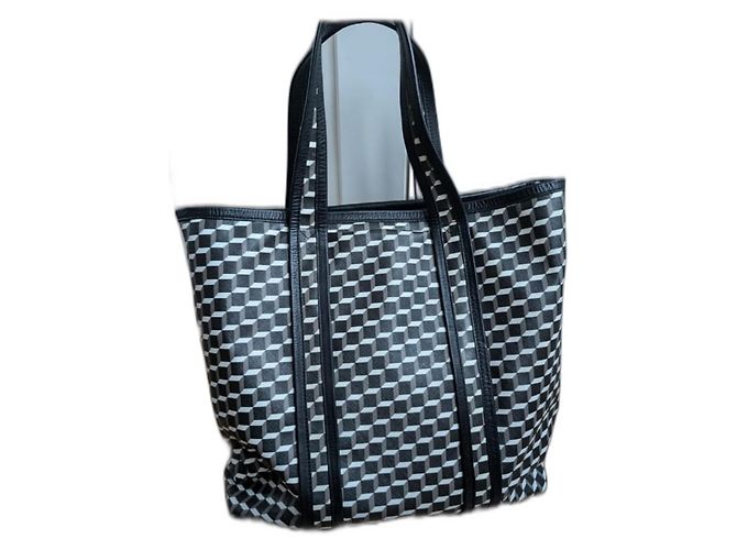 Borsa Pierre Hardy in pelle bianco e nero
