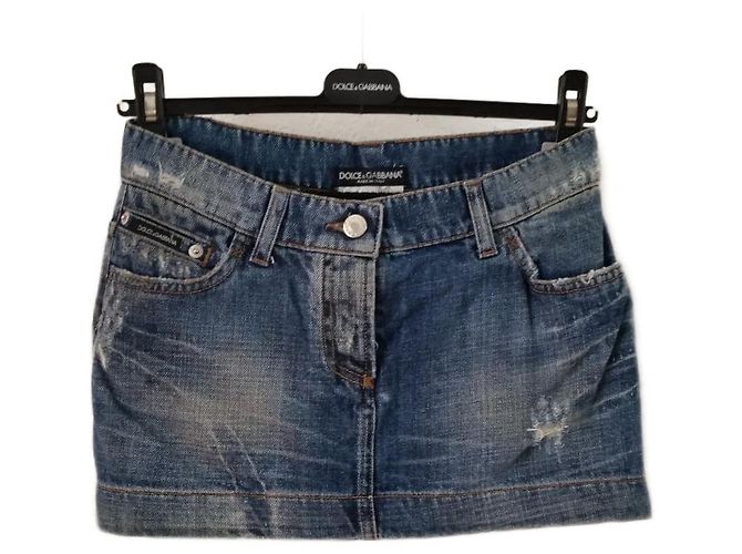 Dolce & Gabbana DOLCE&GABBANA MINIGONNA IN DENIM. Blu