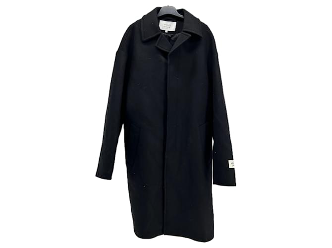 Autre Marque NON SIGNE / UNSIGNED Coats T.FR 48 Wool Black  ref.2038157