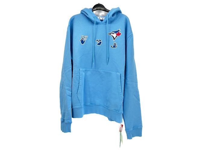 Off White OFF-WHITE Strickwaren und Sweatshirts T.International XXL Baumwolle Blau