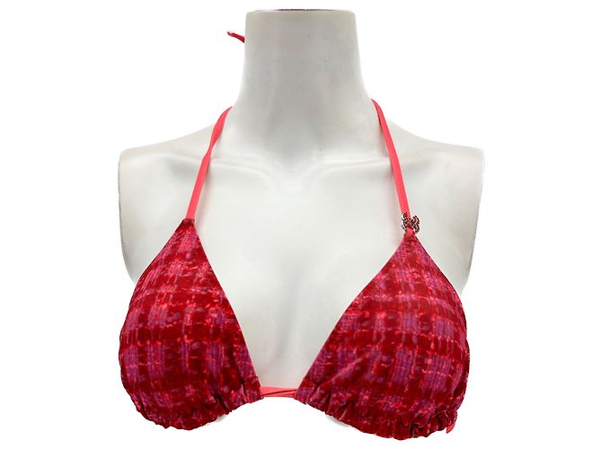CHANEL Bademode T.International S Polyester Rot
