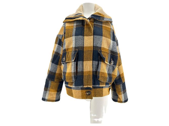 LAURENCE BRAS Jackets T.US 0 Wool Navy blue