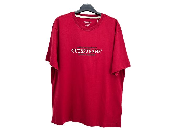 Camisetas GUESS T.International M Algodón Burdeos