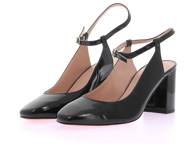 J.CREW Heels T.US 6.5 Leather Black
