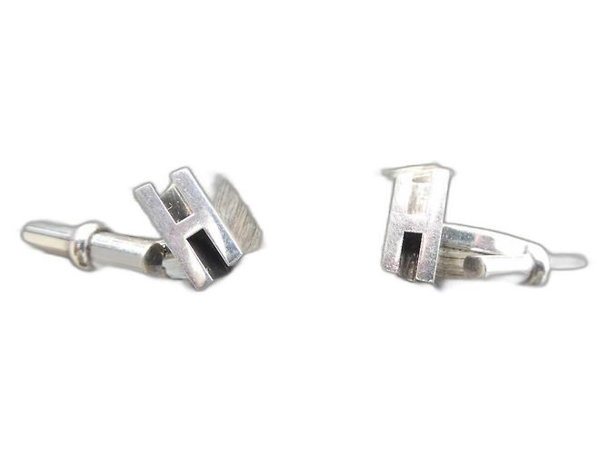 boutons de manchette vintage hermès en argent 925 boite Bijouterie argentée
