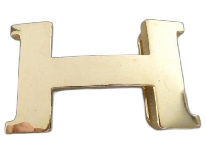 vintage Hermès belt buckle with box and dustbag Gold hardware Steel  ref.2039034