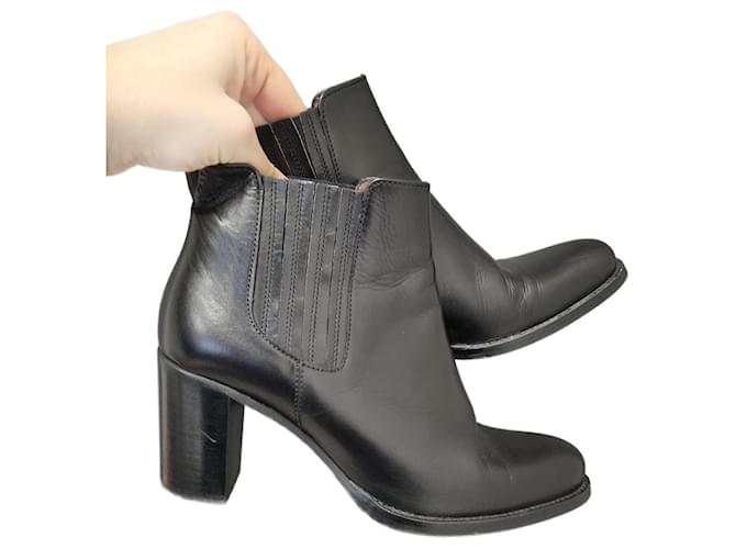 Autre Marque Muratti black jeans ankle boots Leather  ref.2039300
