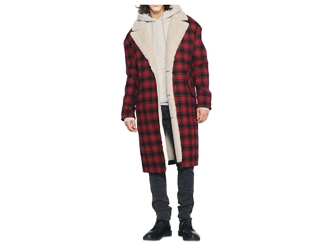 Iropour Men's Coats in Red Ebony