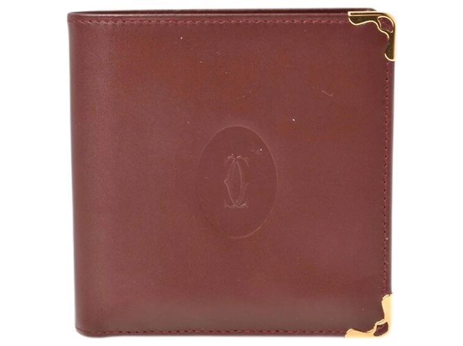 Billetera bi-fold Cartier en Burdeos