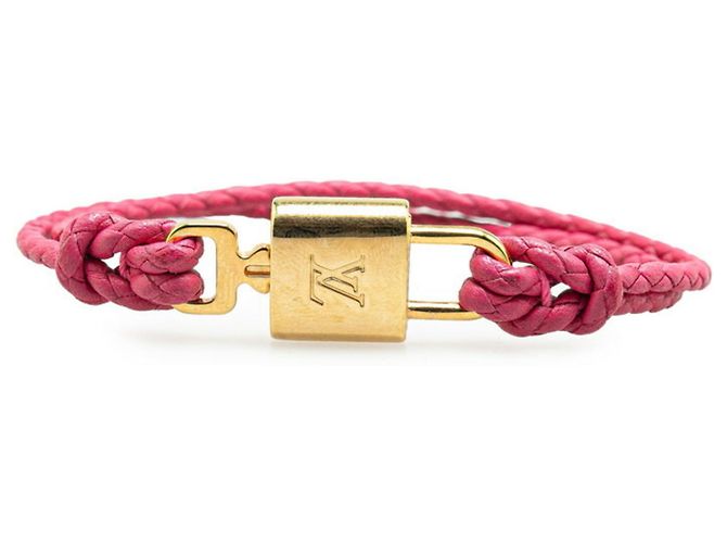 Pulseira charm Lockit Again da Louis Vuitton Rosa Dourado
