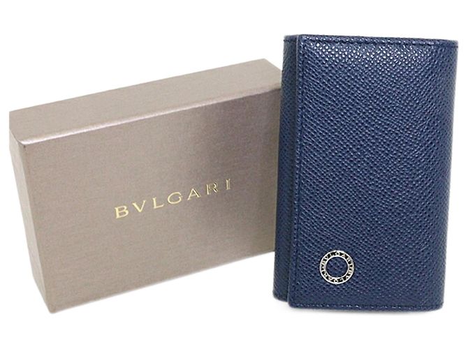 Bulgari Bvlgari blauer Leder-Schlüsselanhänger