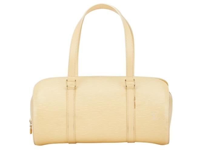 Louis Vuitton Epi Soufflot Handbag Beige Leather  ref.2039532