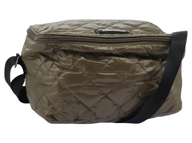 Bolsa de ombro de nylon caqui Auth ti2658 da BURBERRY