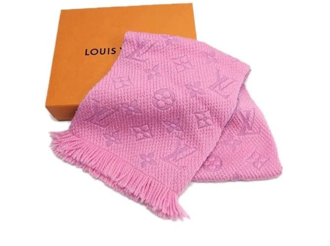 Louis Vuitton Monogram Echarpe Mania Scarf in Pink Silk Wool  ref.2040212