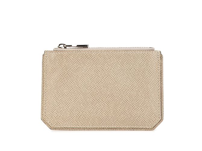 Louis Vuitton Taiga Pochette Cle Coin Case Beige