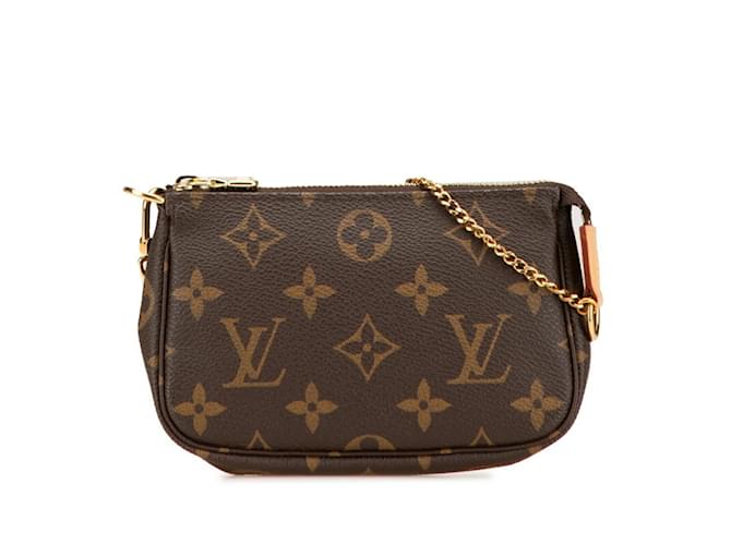 Louis Vuitton Monogram Accessory Pouch Brown Leather Plastic  ref.2040225