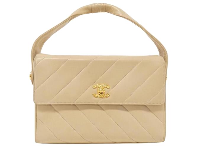 Chanel Coco Handle Beige Leather  ref.2040606