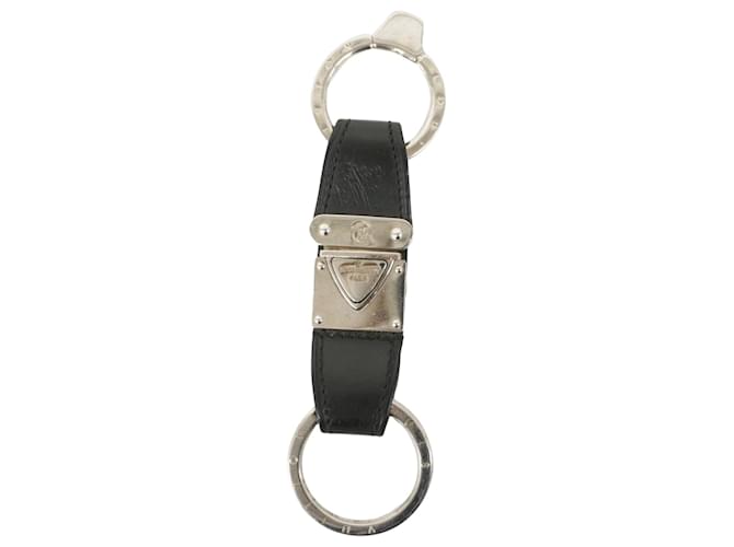 Louis Vuitton Keyring Black Leather  ref.2040673