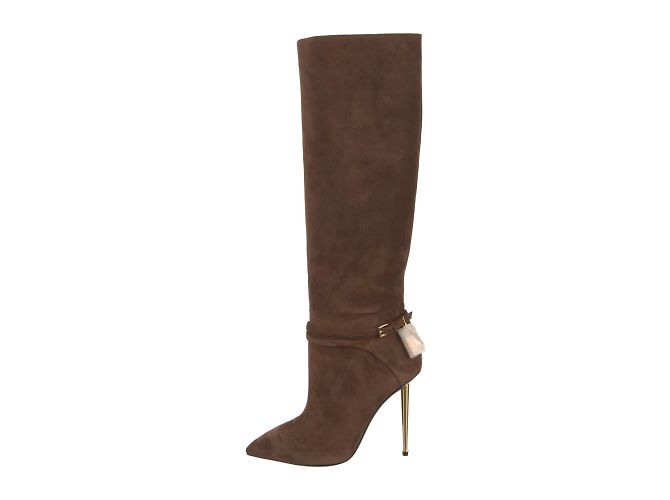 Bottes Tom Ford en daim marron