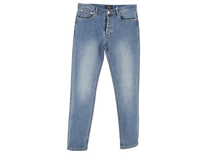 Apc Jeans Slim Fit A.P.C. em denim de algodão azul Azul claro