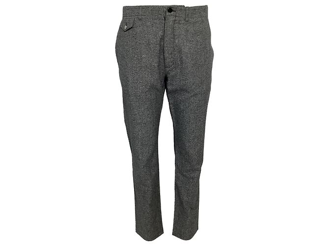 Pantaloni dritti Louis Vuitton in cotone grigio