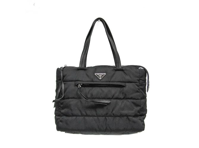 Prada TESSUTO BOMBER 1BG059 Borsa in nylon da donna Nero