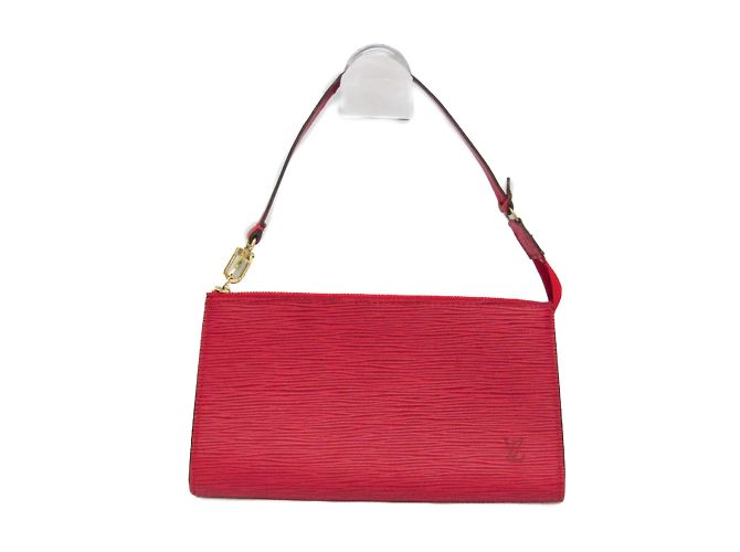 Louis Vuitton Epi Pochette Accessoires24 Handbag Red
